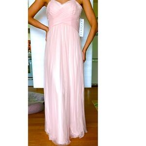 Bill Levkoff Light Pink Maxi Dress